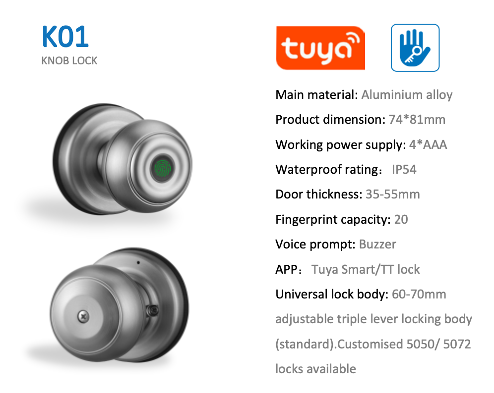 K01 Smart Knob Lock