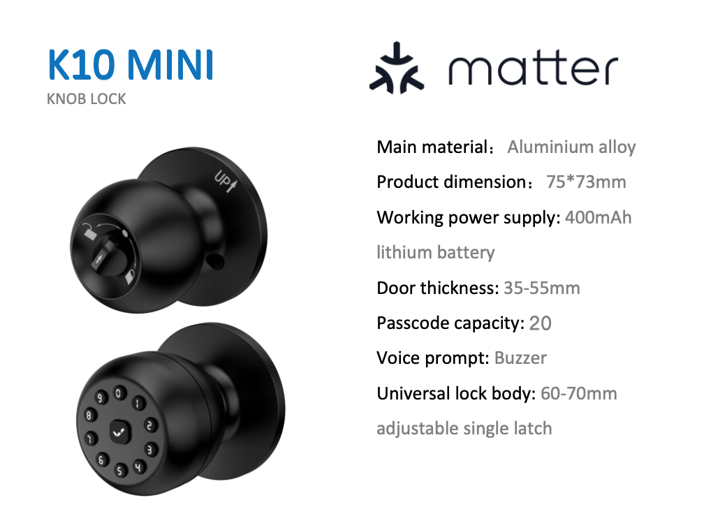 K10 Mini Smart Knob Lock