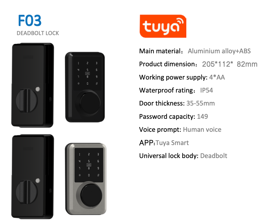 F03 Smart Deadbolt Lock